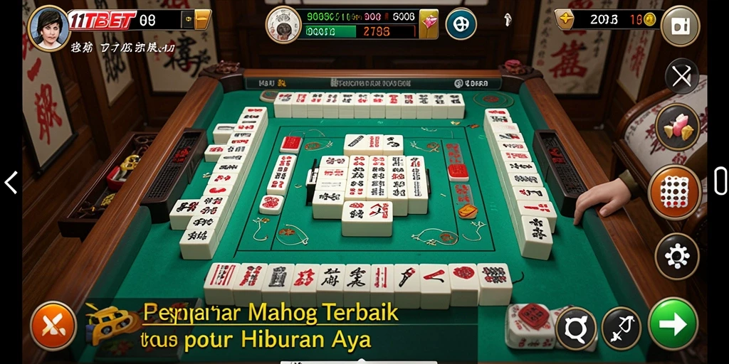 Tampilan menarik dari gameplay Mahjong dalam 11TBET.