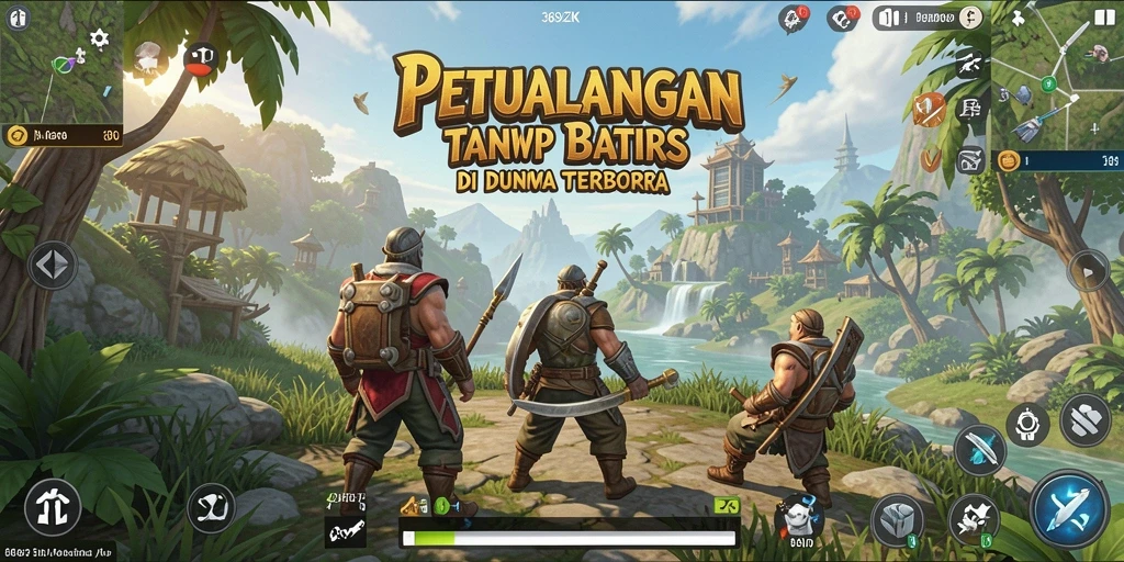 Tampilan gameplay 369ZK dalam dunia terbuka yang luas dan penuh warna.