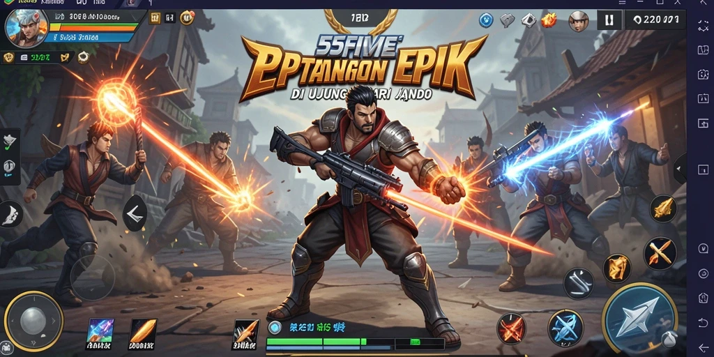 Gambaran aksi seru dalam pertarungan di 55FIVE.