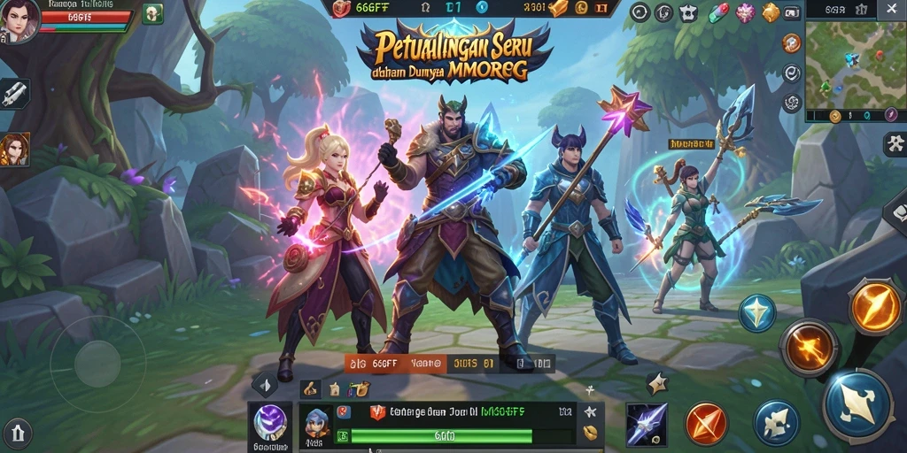 Tampilan gameplay seru dalam dunia petualangan MMORPG 666FF.