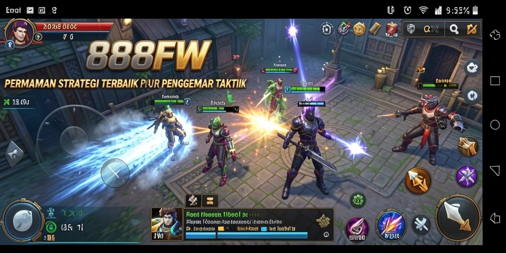 Screenshot gameplay 888FW menunjukkan aksi strategi yang mendalam.