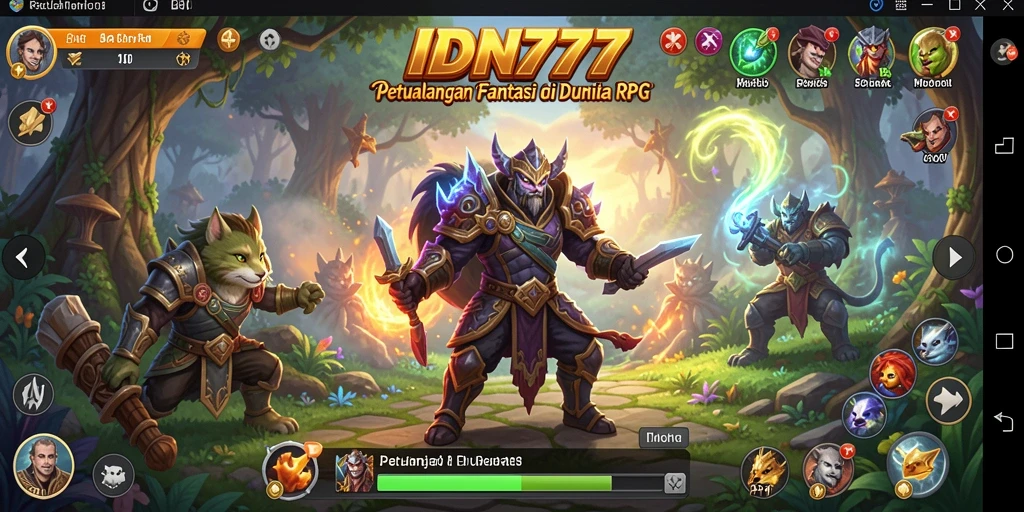 Tampilan gameplay epik di dunia RPG yang penuh petualangan.
