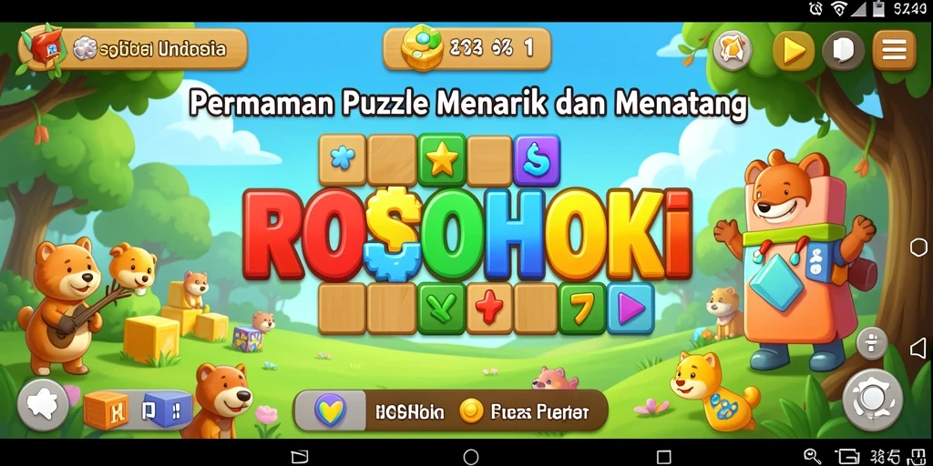 Screenshot gameplay ROSOHOKI menampilkan seru dan tantangan puzzle.
