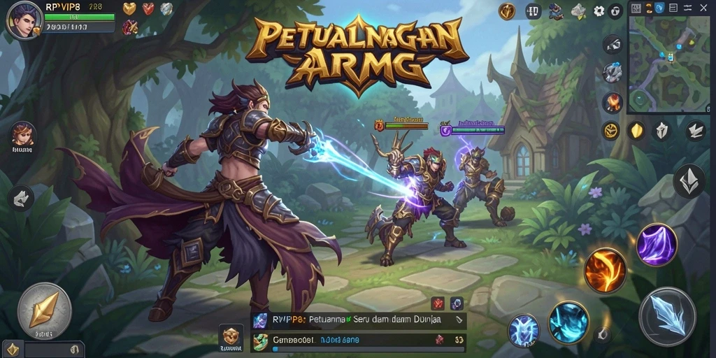 Tangkapan layar utama RPVIP8 menampilkan aksi petualangan seru dalam gameplay ARPG.
