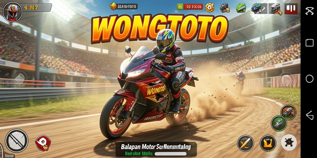 Gameplay balapan motor yang menegangkan di WONGTOTO.